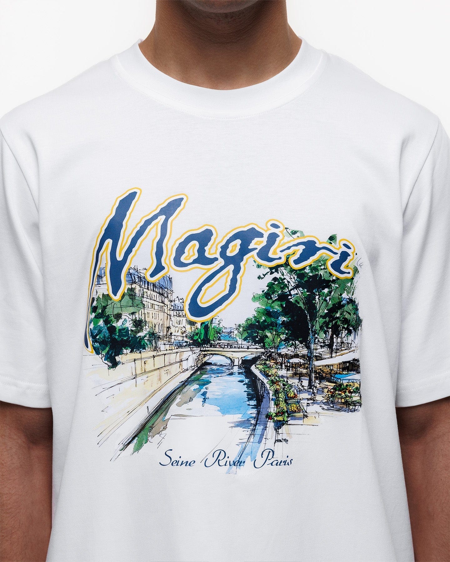 Magiri Seine River Printed T-Shirt 'White' - Kick Game