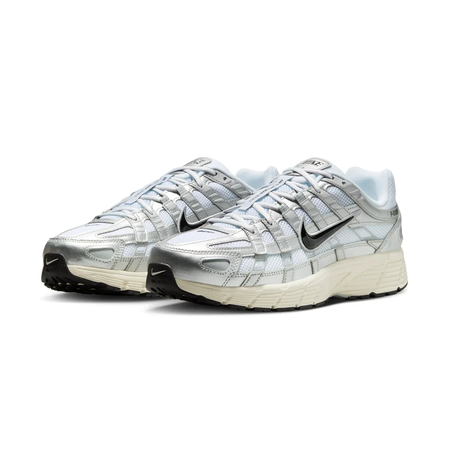 Nike P-6000 White Metallic Silver Flat Silver Black - Kick Game