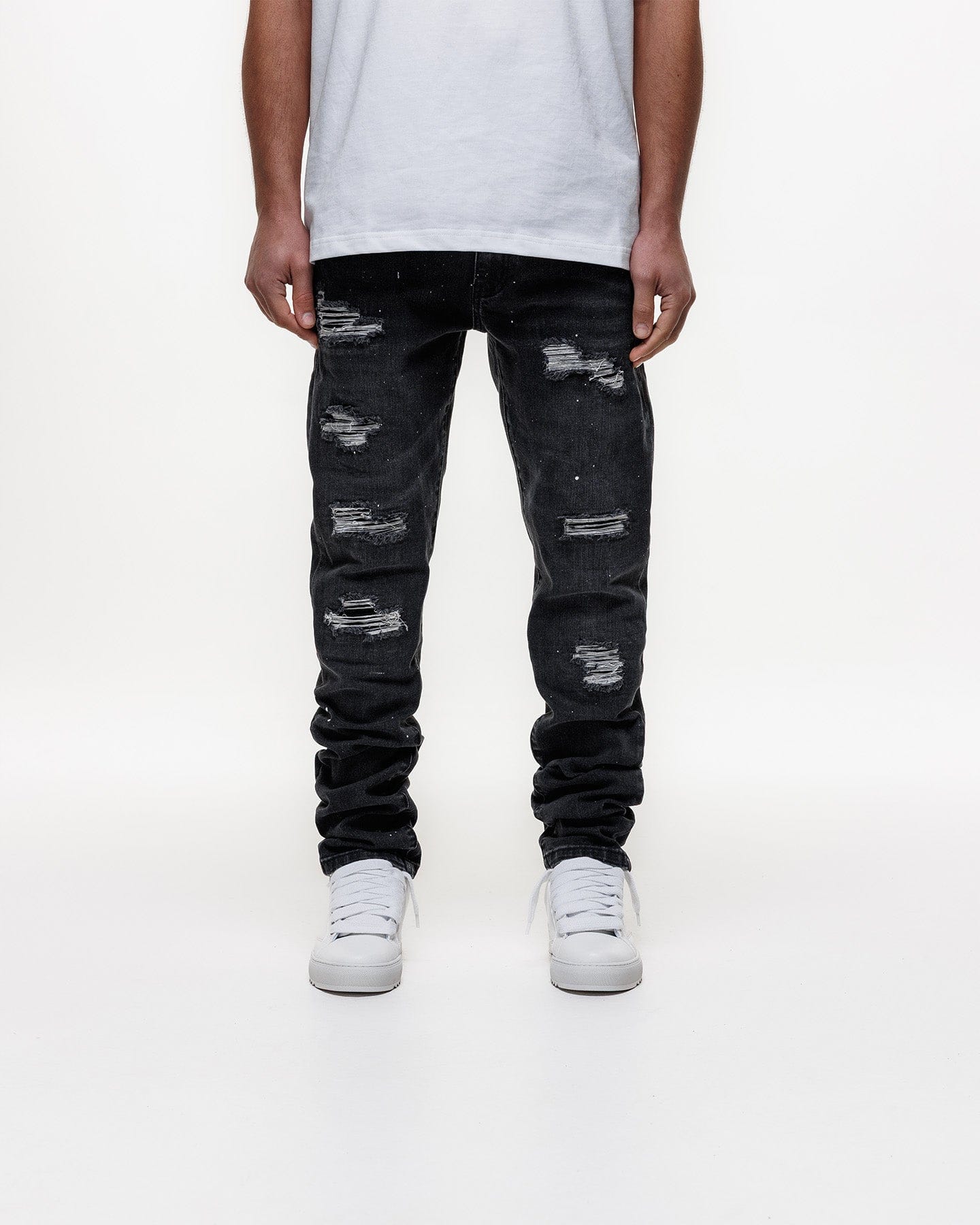 Magiri Noir Ripped Slim Jeans 'Black' - Kick Game