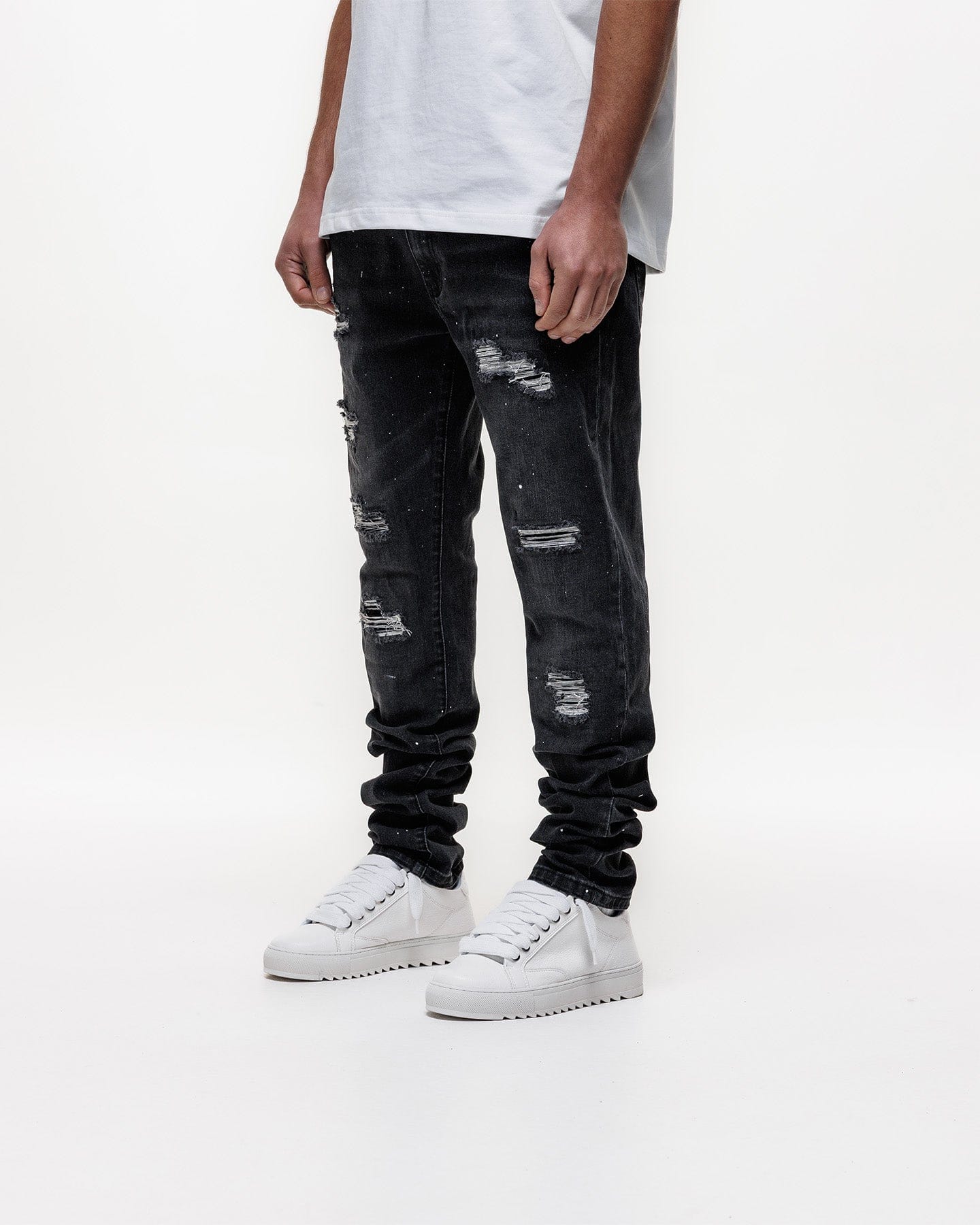 Magiri Noir Ripped Slim Jeans 'Black' - Kick Game