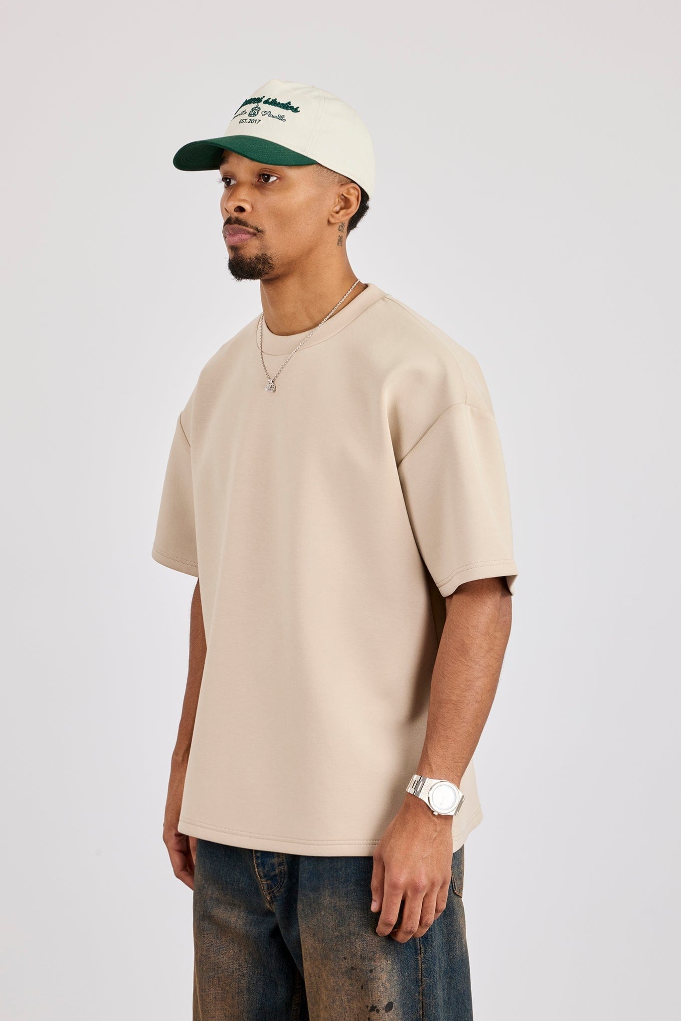 Scuba Oversized T-Shirt - Stone - Kick Game