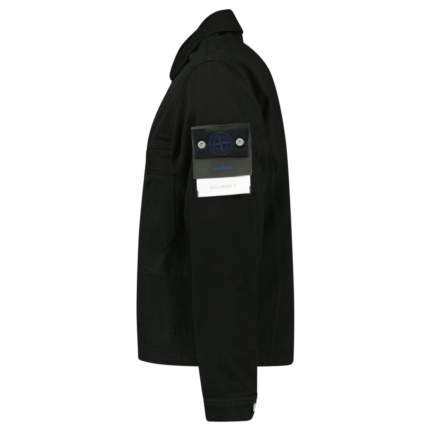 Stone Island Bull Denim-TC Coach Jacket in Black - Kick Game