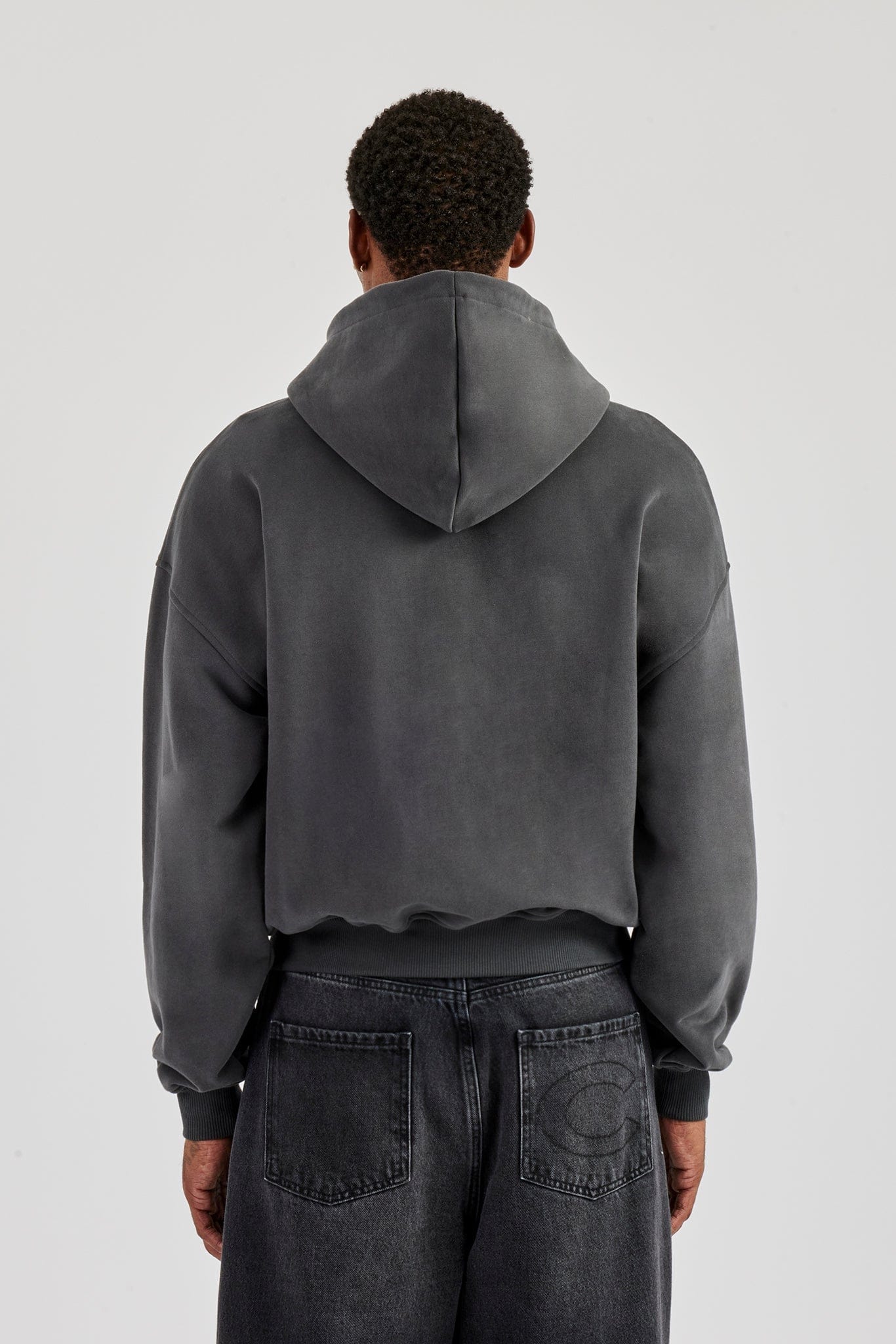 Cernucci Diamonds In Paradise Printed Boxy Zip Hoodie - Charcoal - Kick Game