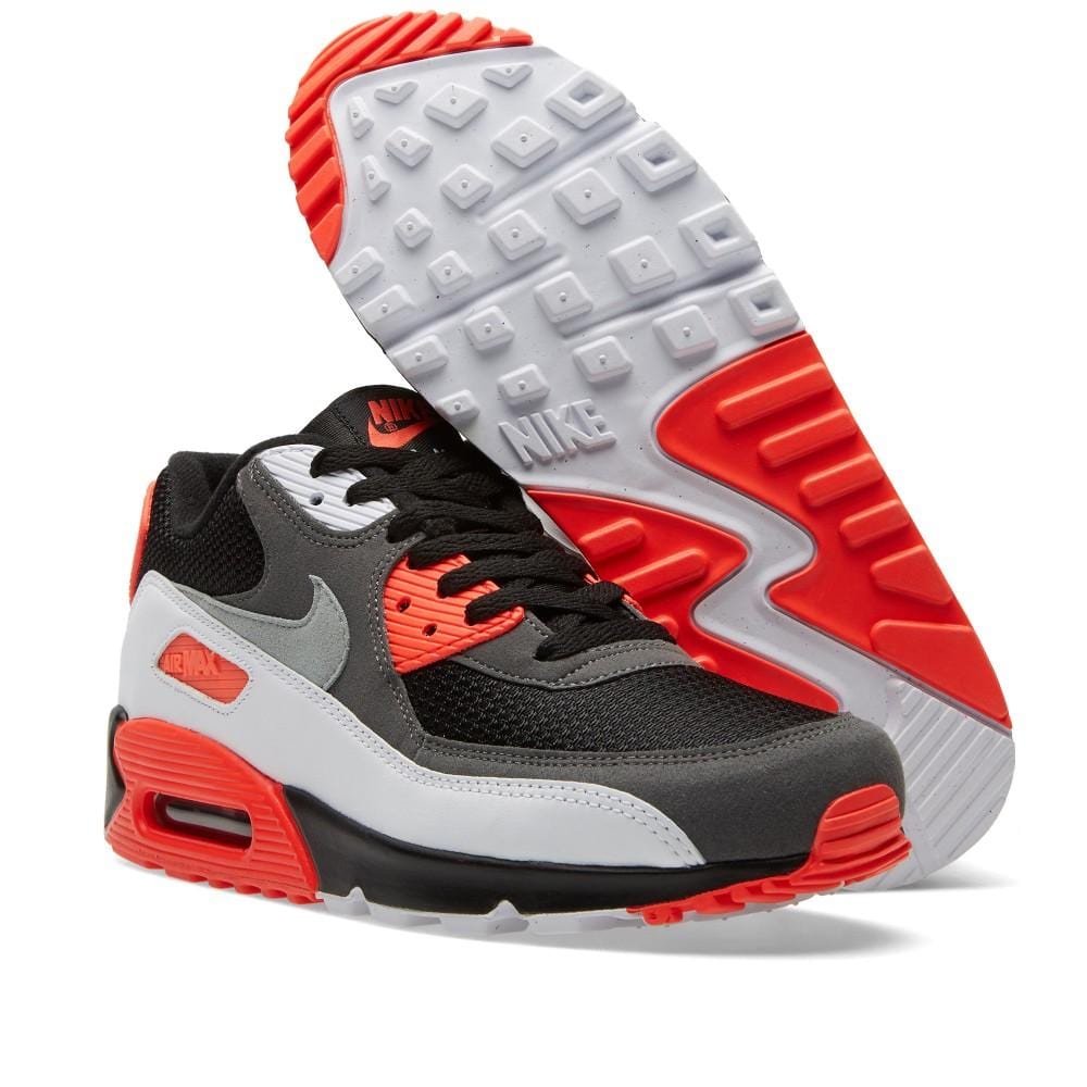 NIKE AIR MAX 90 OG 'REVERSE INFRARED' Black, Neutral & Dark Grey - Kick Game