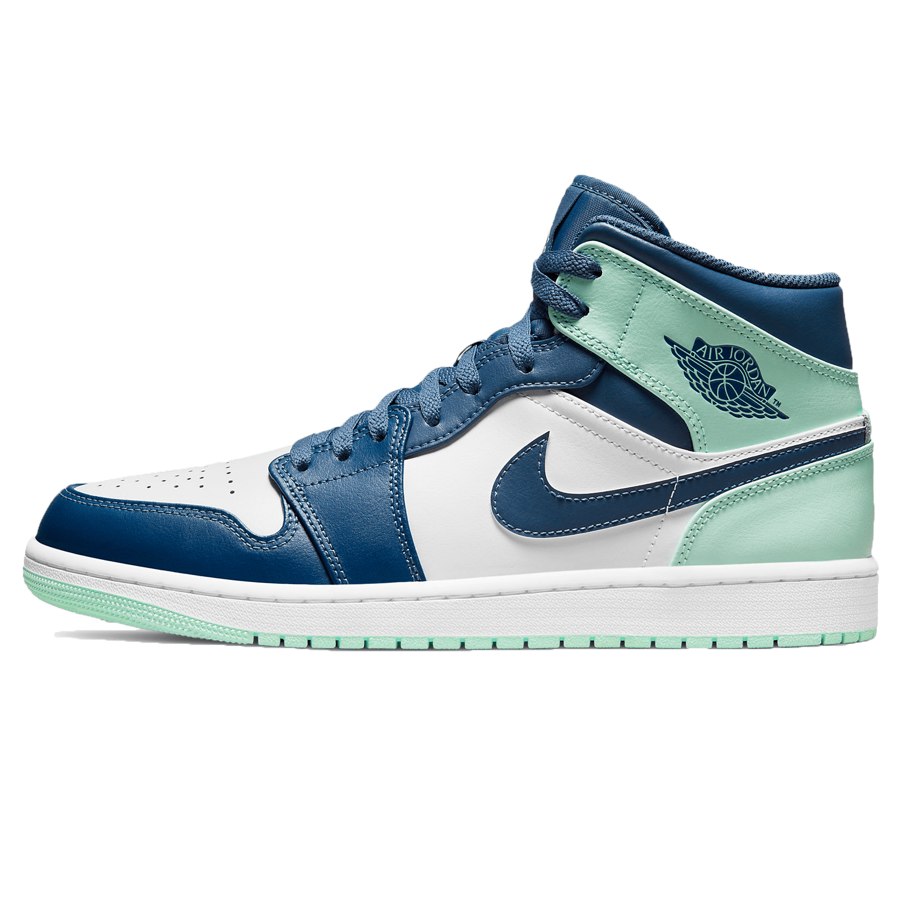 Mint green store and white jordans