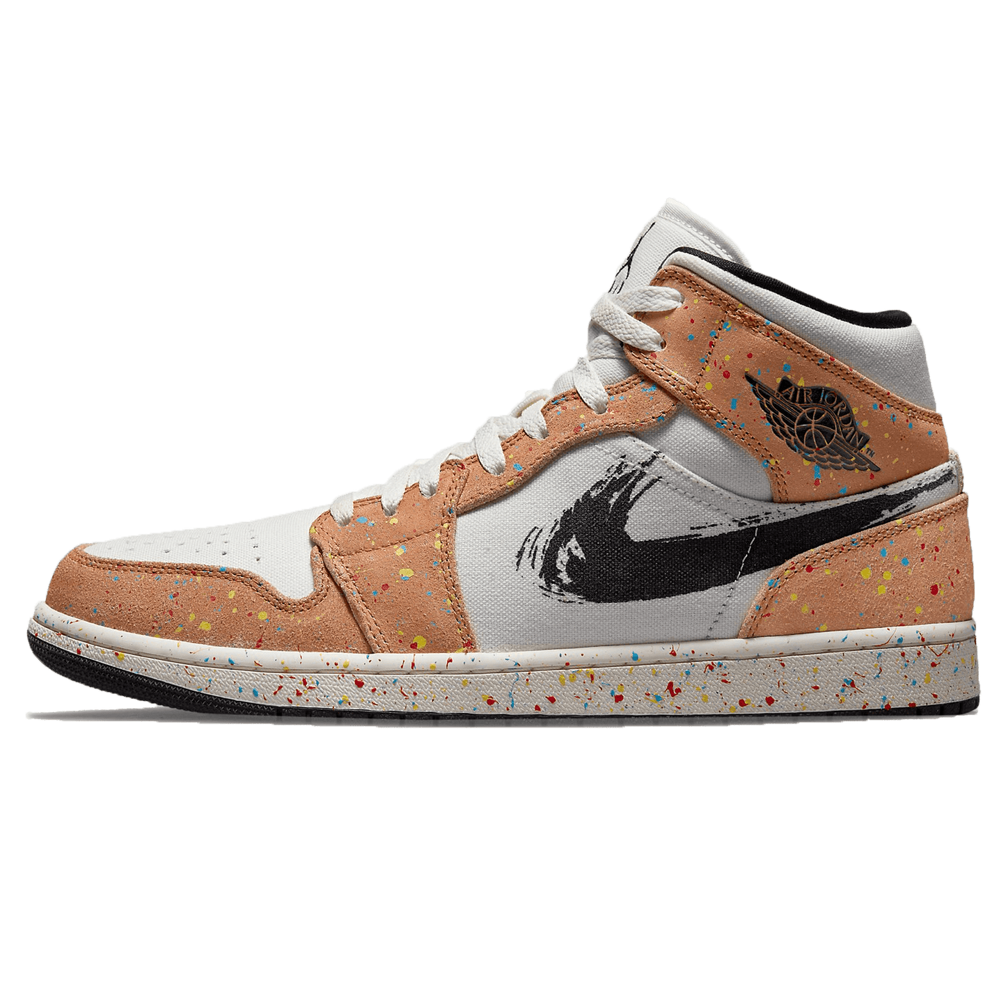 Air Jordan 1 Mid SE 'Brushstroke Paint Splatter' - Kick Game