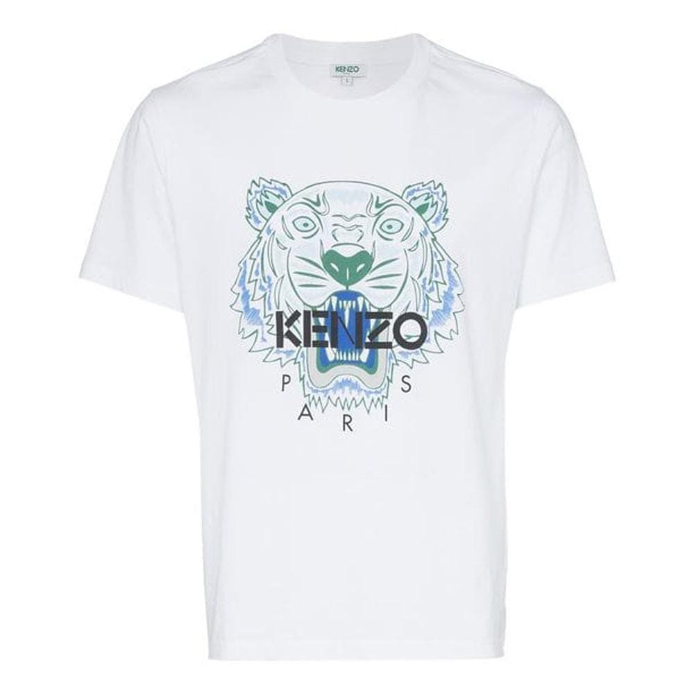 Kenzo Cotton Tiger Logo T-Shirt White - Kick Game