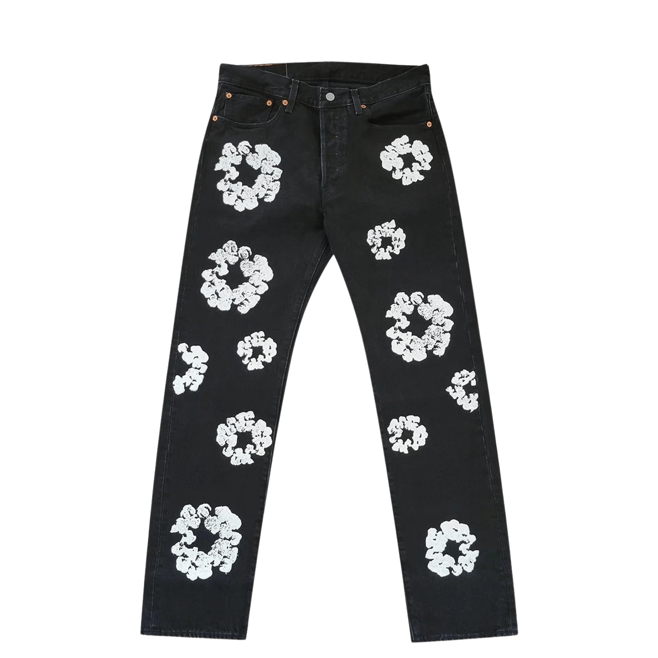 Denim Tears X Levi's Cotton Wreath Jeans 'Black' — Kick Game
