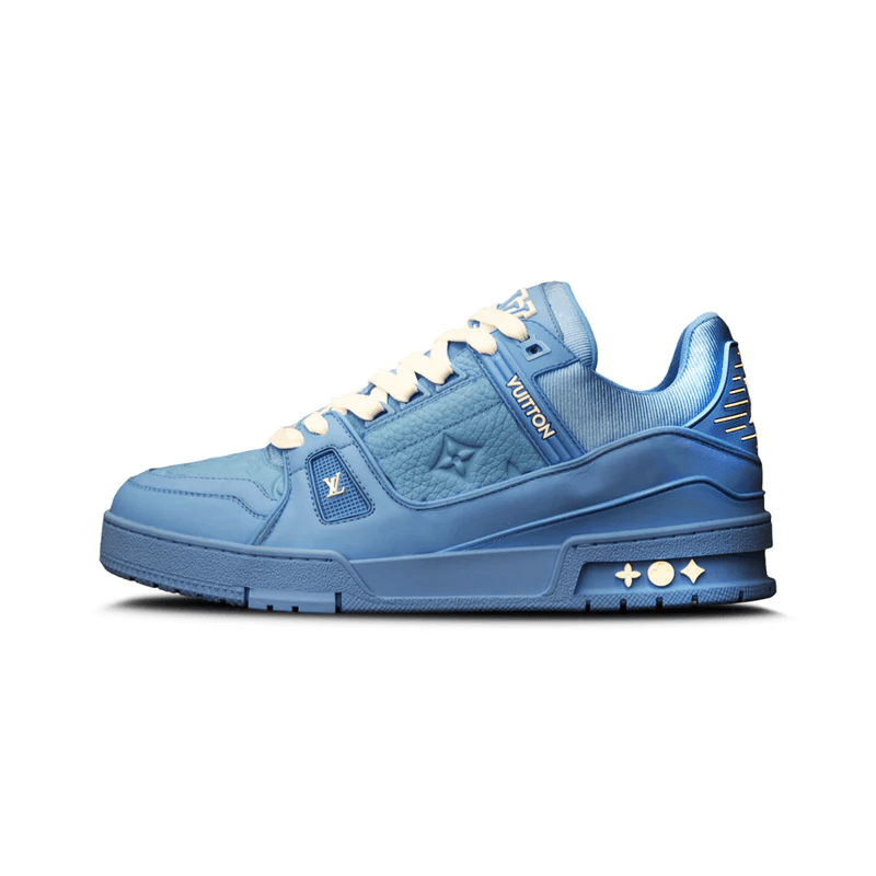 Louis Vuitton Trainer Low 'Blue Embossed Monogram' - Kick Game
