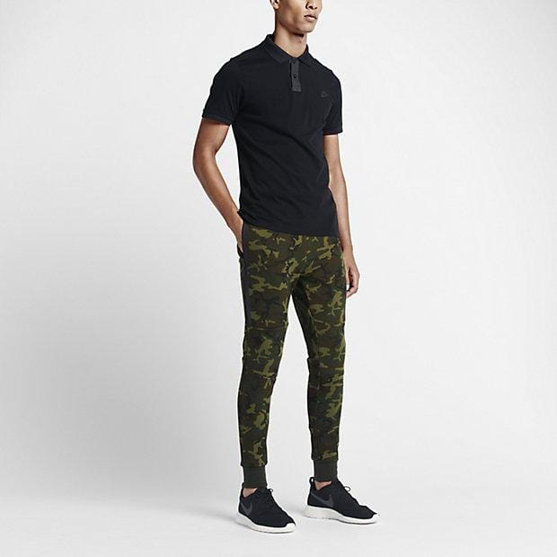 NIKE TECH FLEECE CAMO MEN'S TROUSERS - Sequoia Black - Kick Game