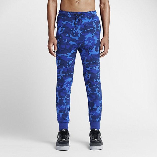 NIKE TECH FLEECE CAMO MEN'S TROUSERS - Deep Royal Blue - Kick Game