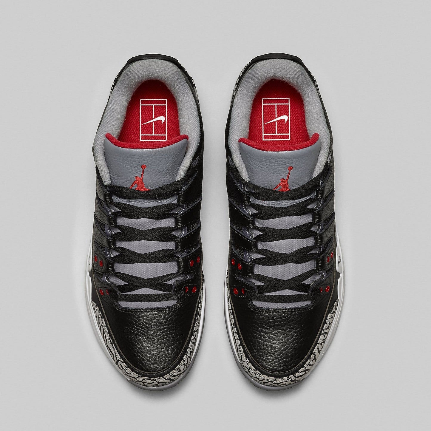 Nike Zoom Vapor Air Jordan 3 "Black-Cement" - Kick Game