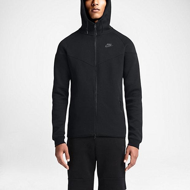 NIKE TECH FLEECE WINDRUNNER MEN'S HOODIE - Black - Kick Game
