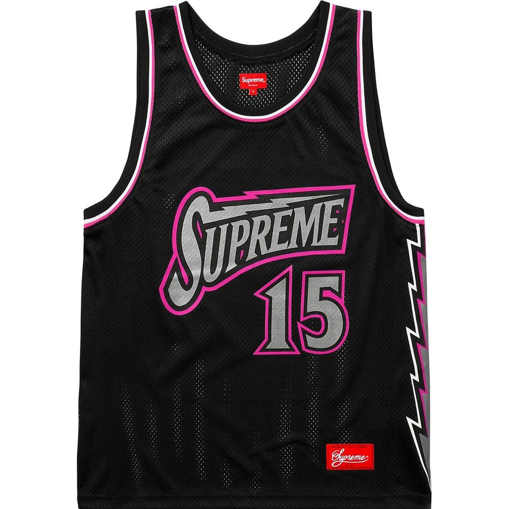 専用Supreme Bolt Basketball Jersey黒L-