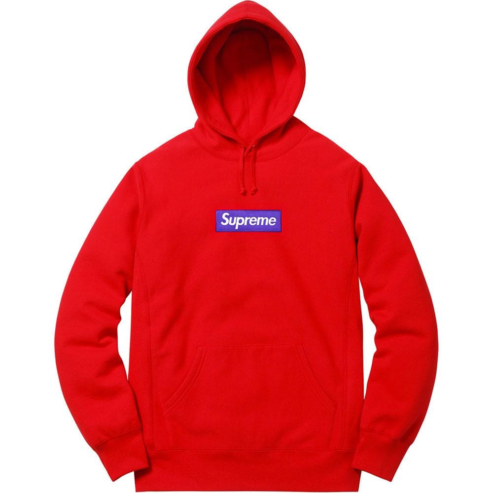 Red on purple box logo outlet