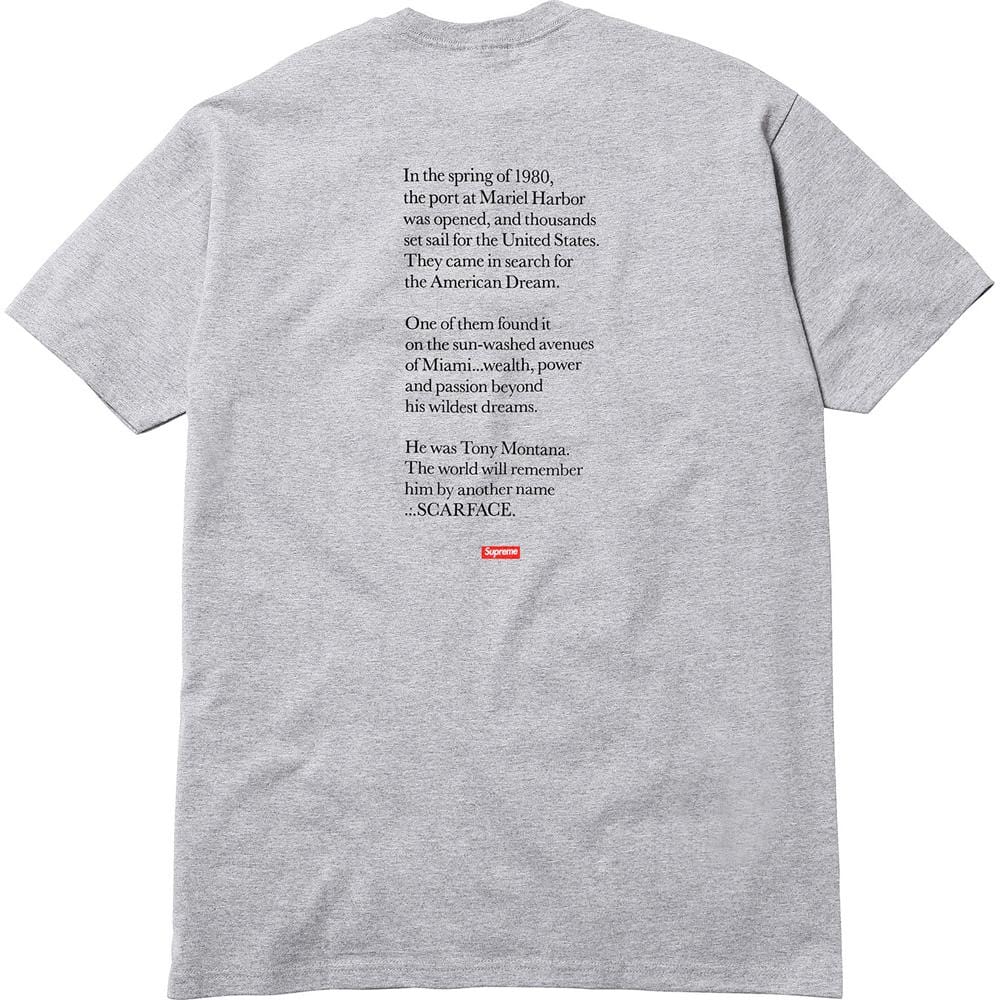 Supreme Scarface Split Tee - Heather Grey - Kick Game