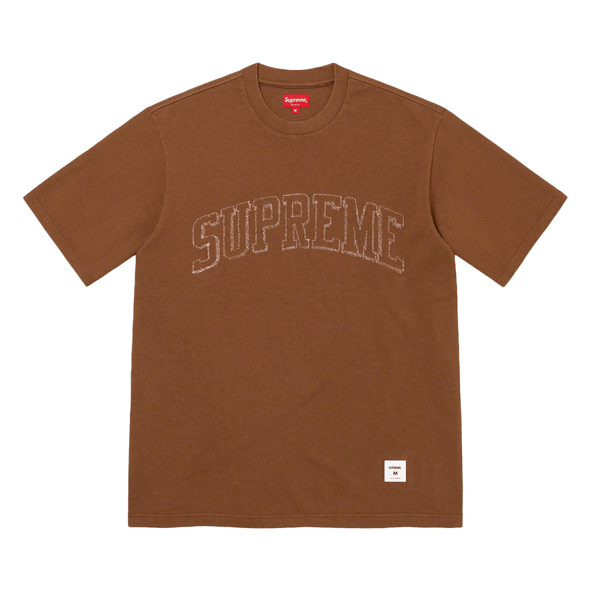 Supreme Sketch Embroidered S/S Top Brown - Kick Game