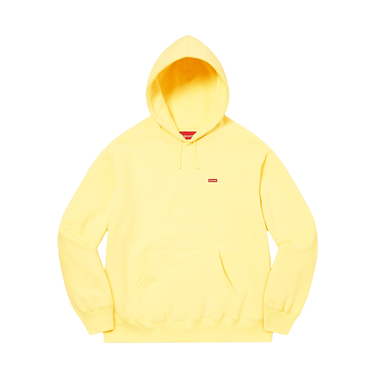Supreme Small Box Hooded Sweatshirt Light Yellow - Kick Game