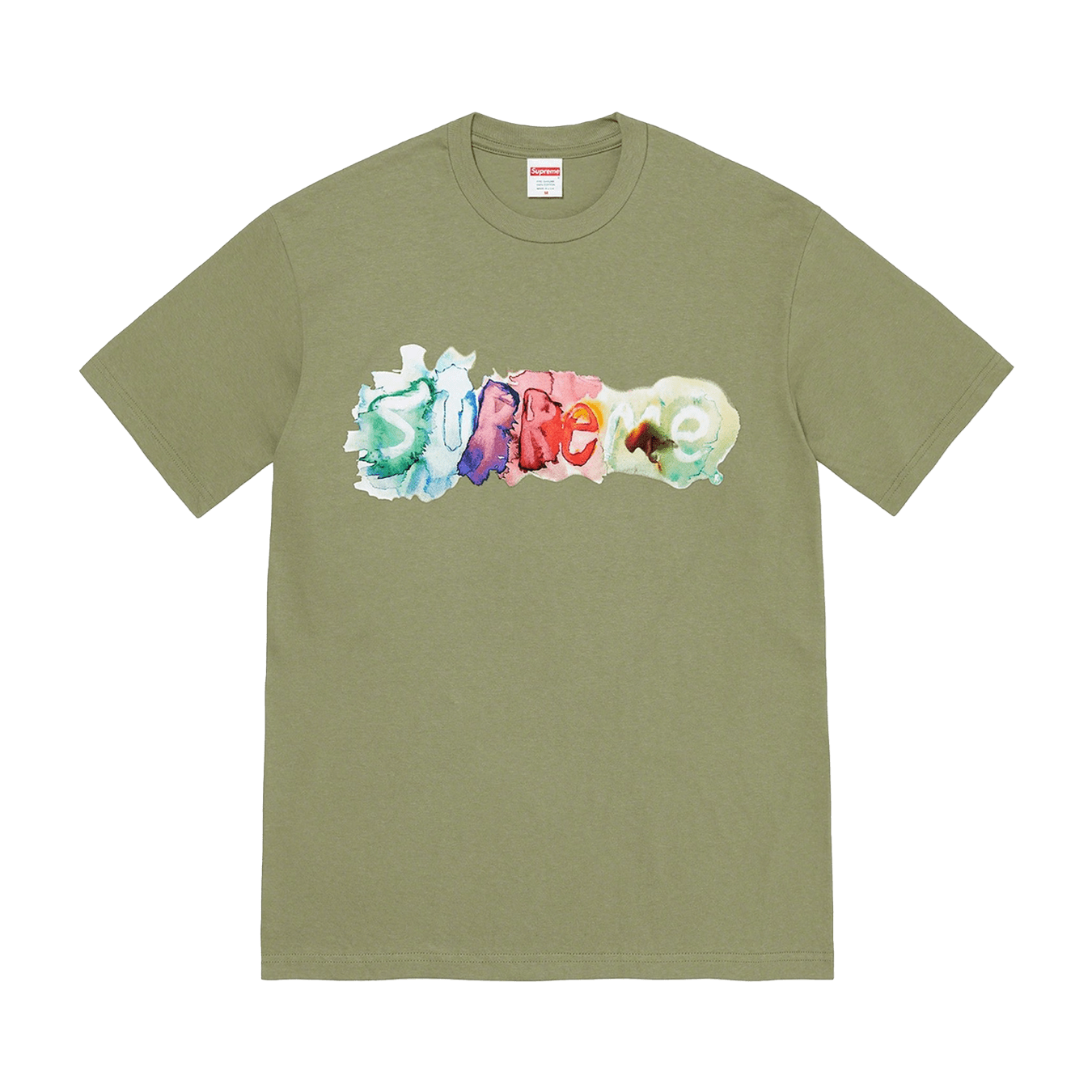Supreme Watercolor Tee 'Light Olive' - Kick Game