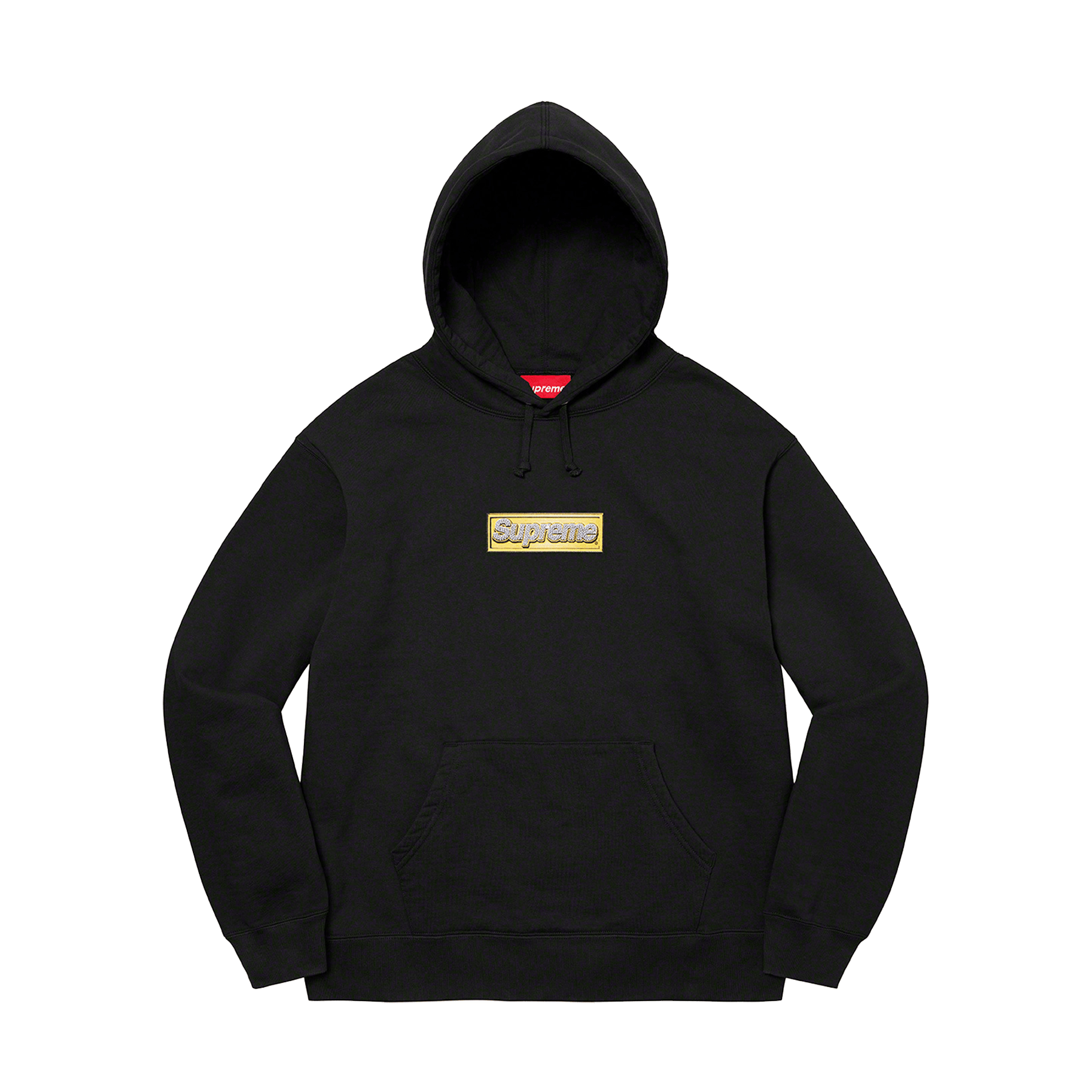 Supreme Bling Box Logo Hooded Sweatshirt 'Black' — Kick Game Supreme Bling Box Logo Hooded Sweatshirt 'Black' — Kick Game