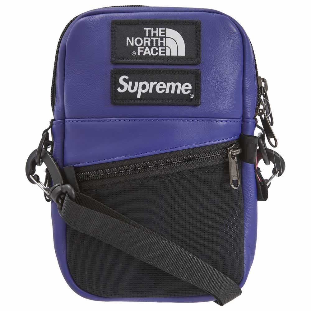 Supreme The North Face Leather Shoulder Bag Royal — Kick Game