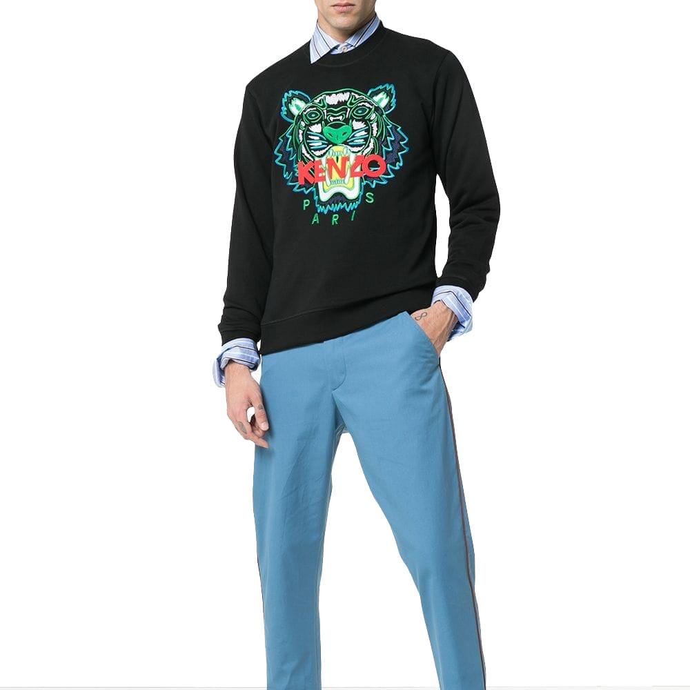 Kenzo Tiger Applique Sweatshirt Black - Kick Game