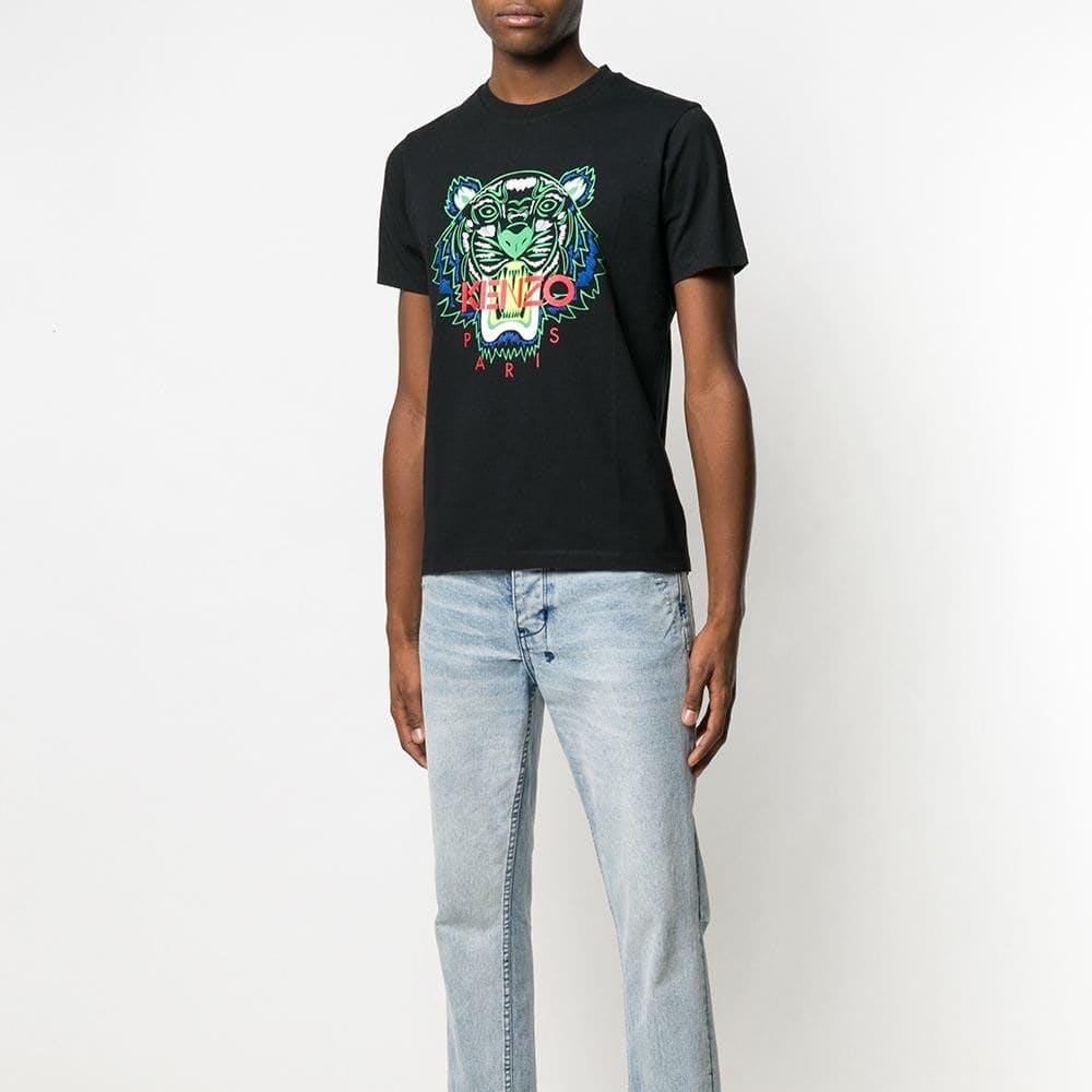 Kenzo Tiger Print T-Shirt Black - Kick Game