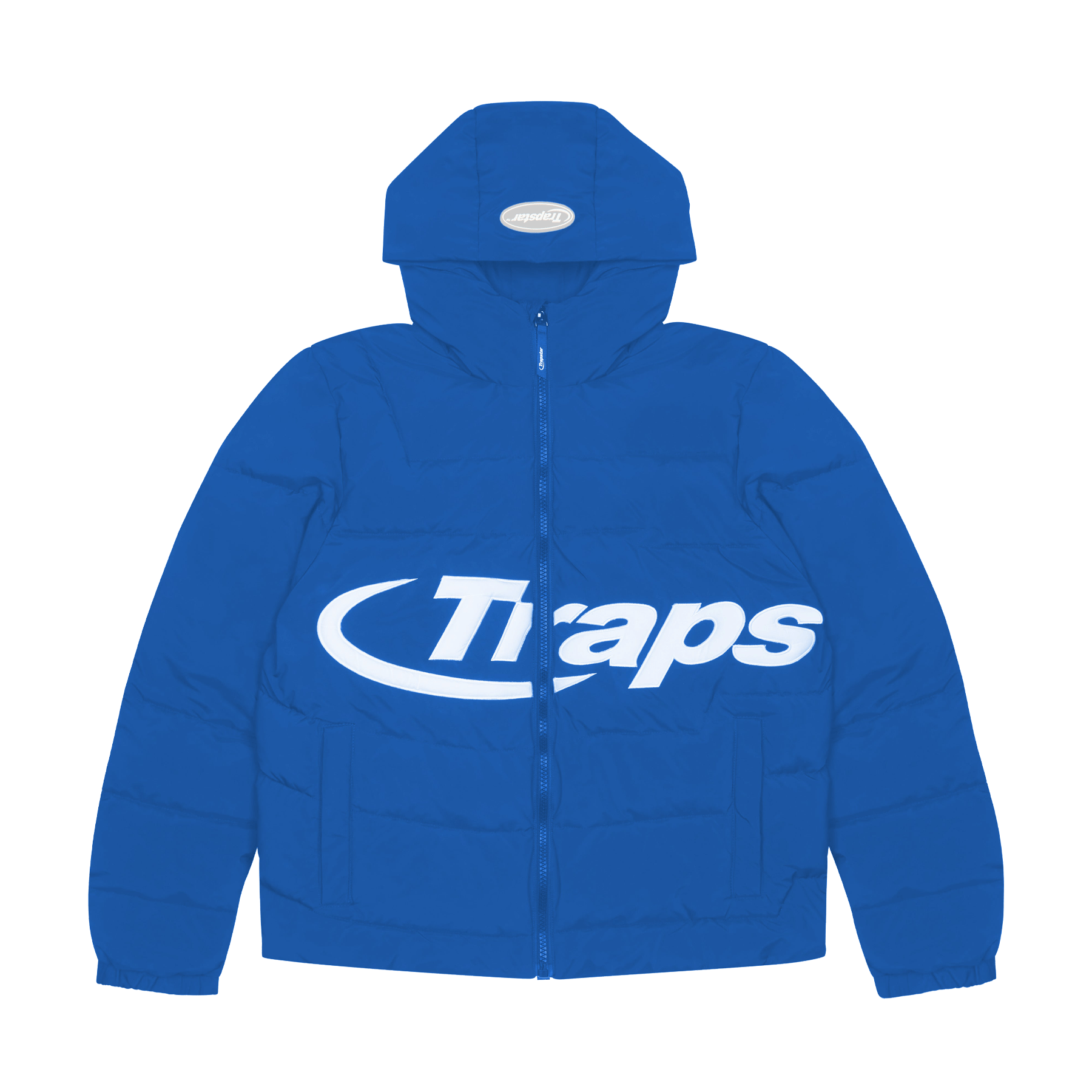 Trapstar Hyperdrive Hooded Puff Puffer Blue/White — Kick Game