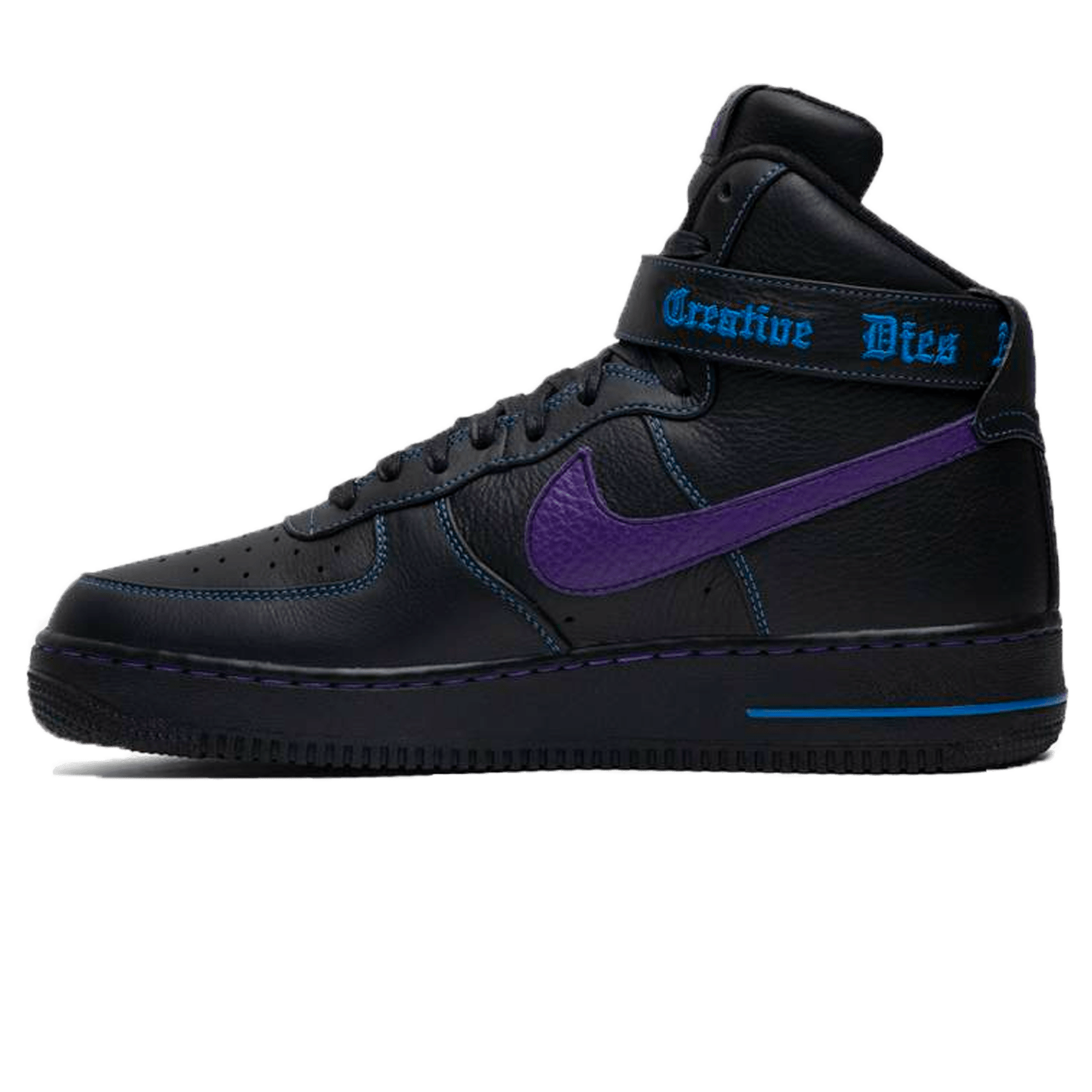 Vlone x Air Force 1 High Purple Swoosh Sample Kick Game