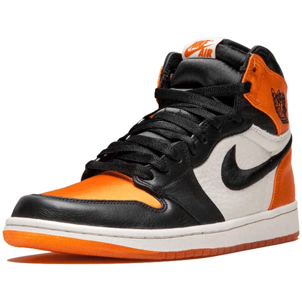 Air Jordan 1 WMNS Satin 'Shattered Backboard' Orange Black - Kick Game