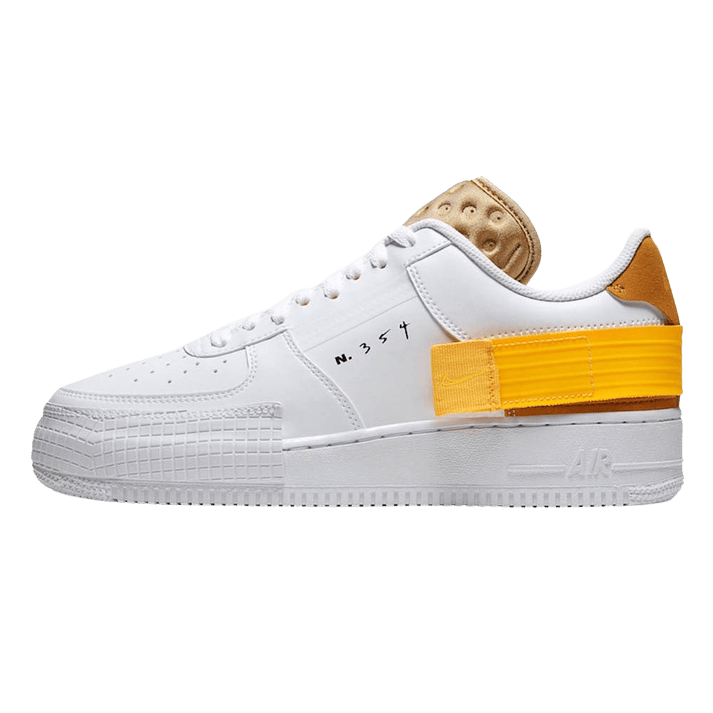 Nike Air Force 1 Type White Gold Kick Game