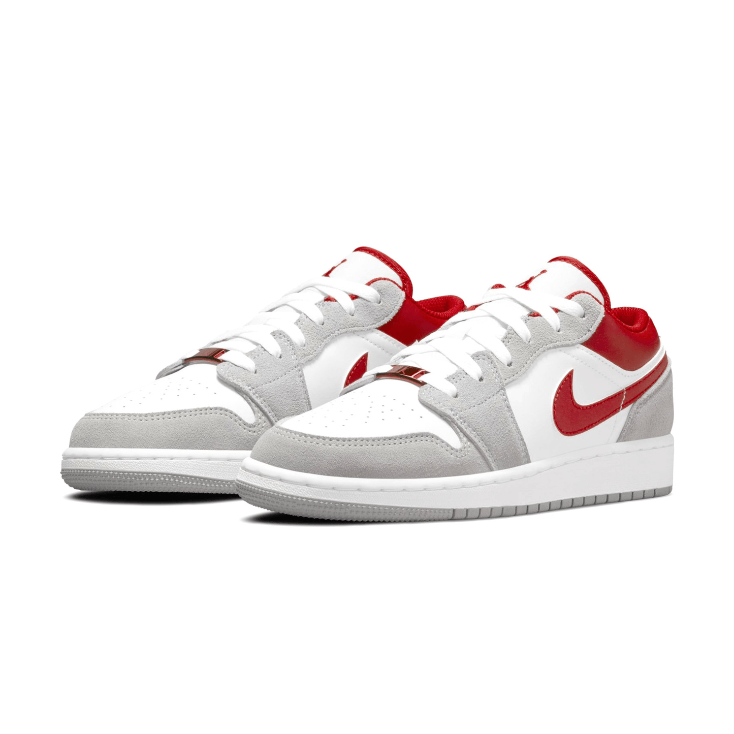 Air Jordan 1 Low SE GS 'Light Smoke Grey Gym Red' - Kick Game