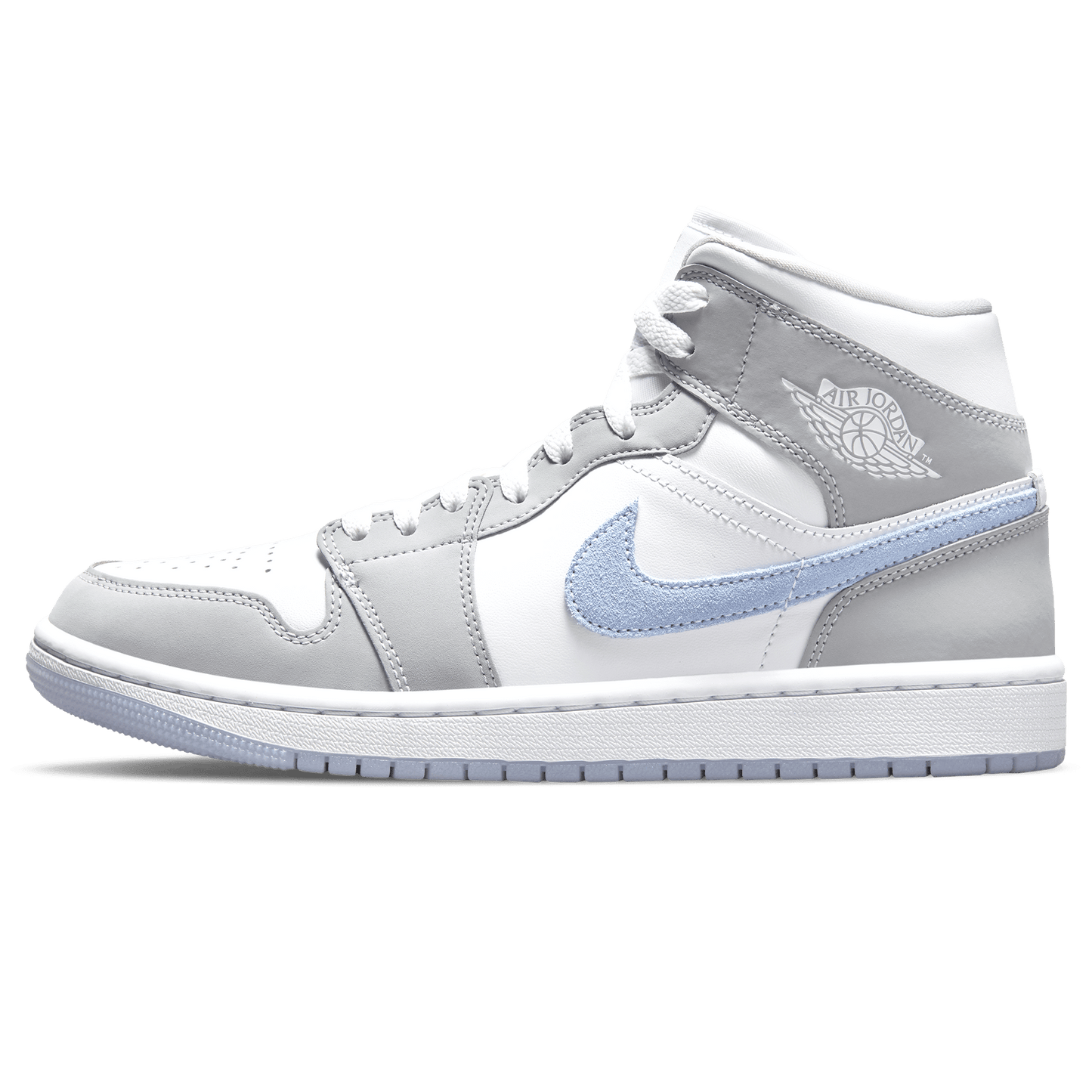 Air Jordan 1 Mid Wmns 'White Wolf Grey' - Kick Game