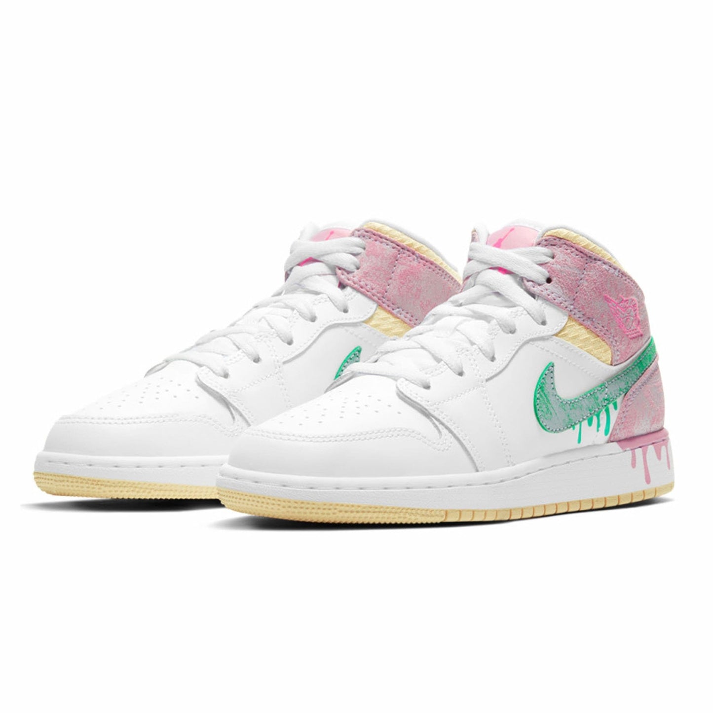 Air Jordan 1 Mid SE GS 'Paint Drip' - Kick Game