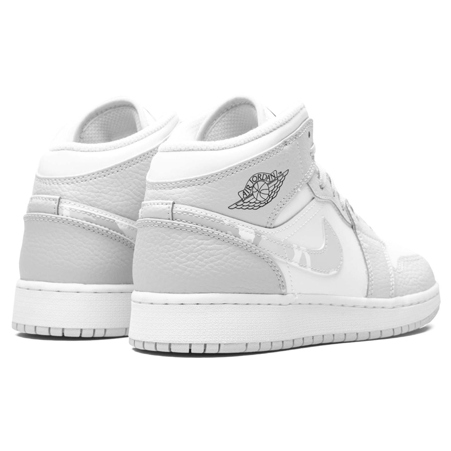 Air Jordan 1 Mid SE GS 'Swoosh Logo - Grey Camo' - Kick Game