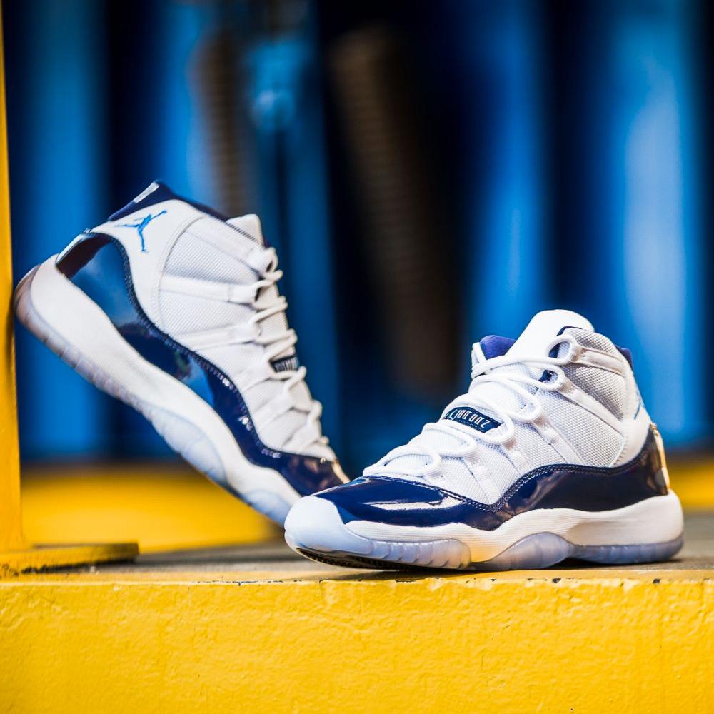 Air Jordan 11 Retro GS White-Midnight Navy Win like 82 - Kick Game