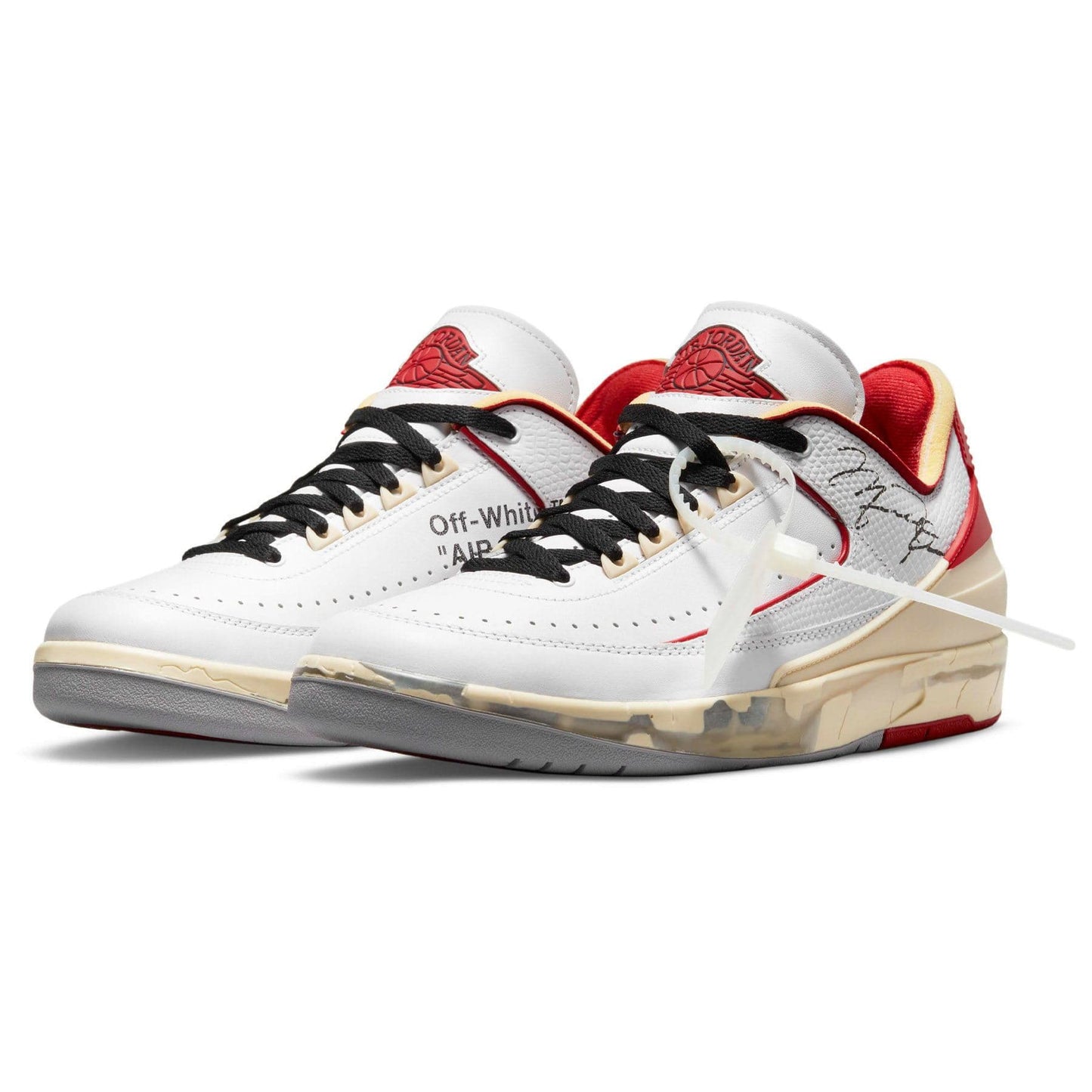 Off-White x Air Jordan 2 Retro Low SP 'White Varsity Red' - Kick Game