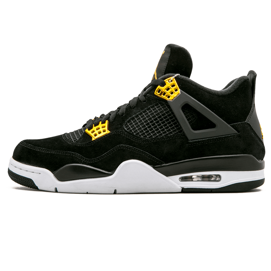 Air jordan 4 black and yellow sales