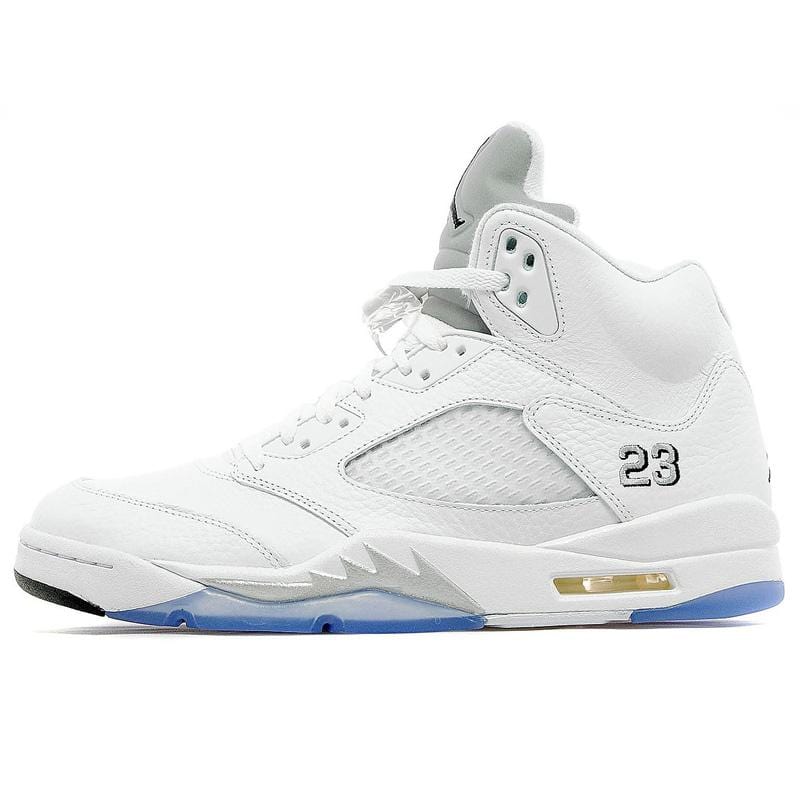 Air Jordan 5 Retro White-Metallic Silver - Kick Game