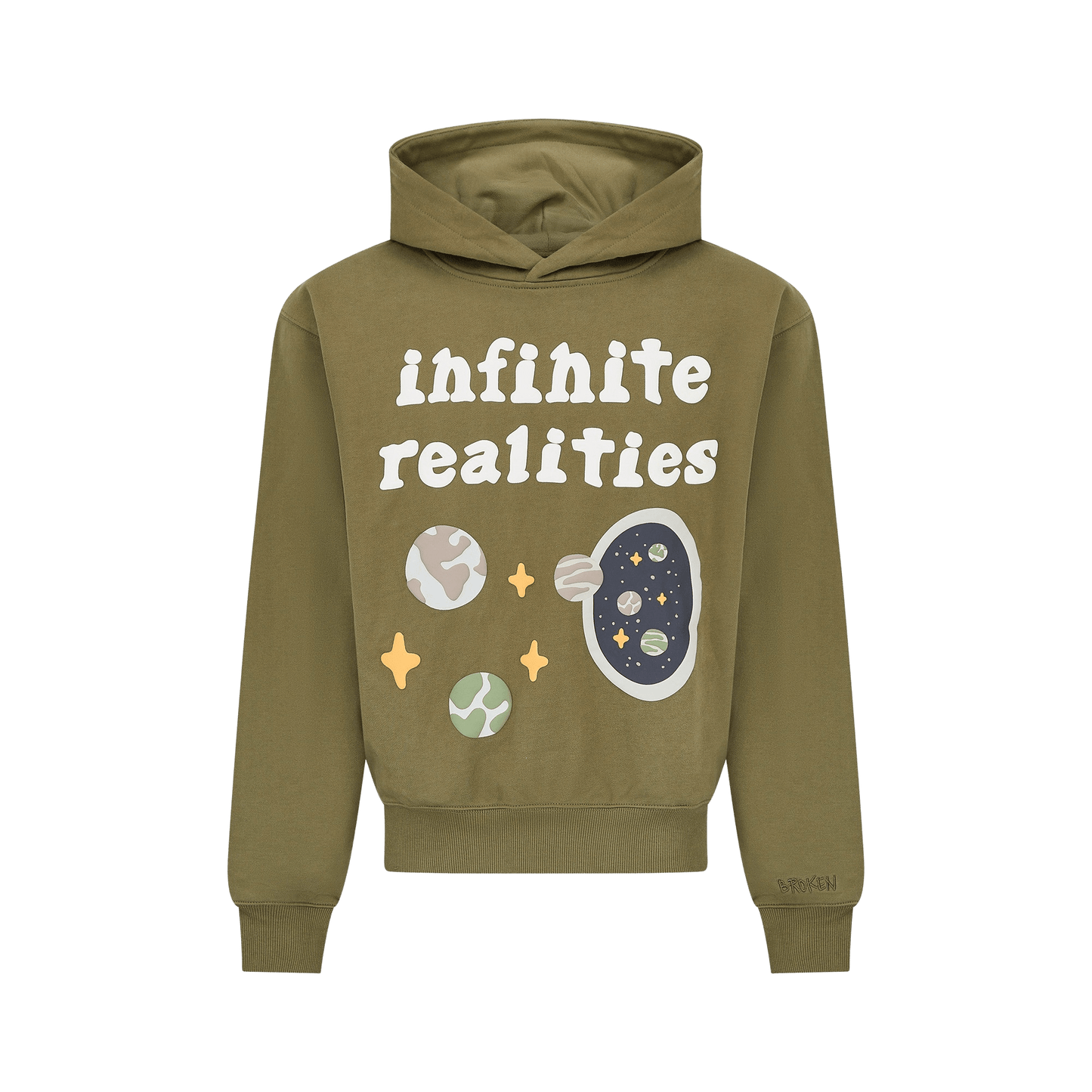 Broken Planet Hoodie x KG 'Olive Green' - Kick Game