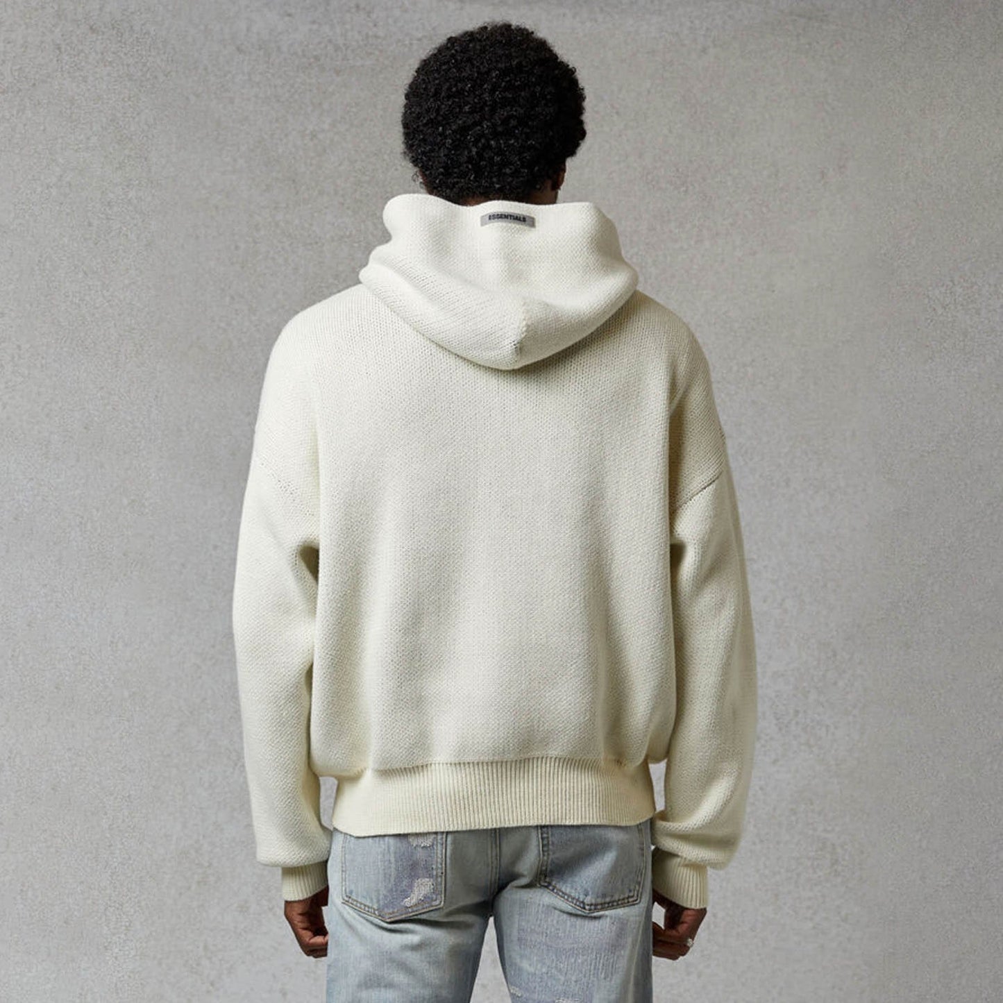 FEAR OF GOD ESSENTIALS Knit Hoodie Cream - Kick Game