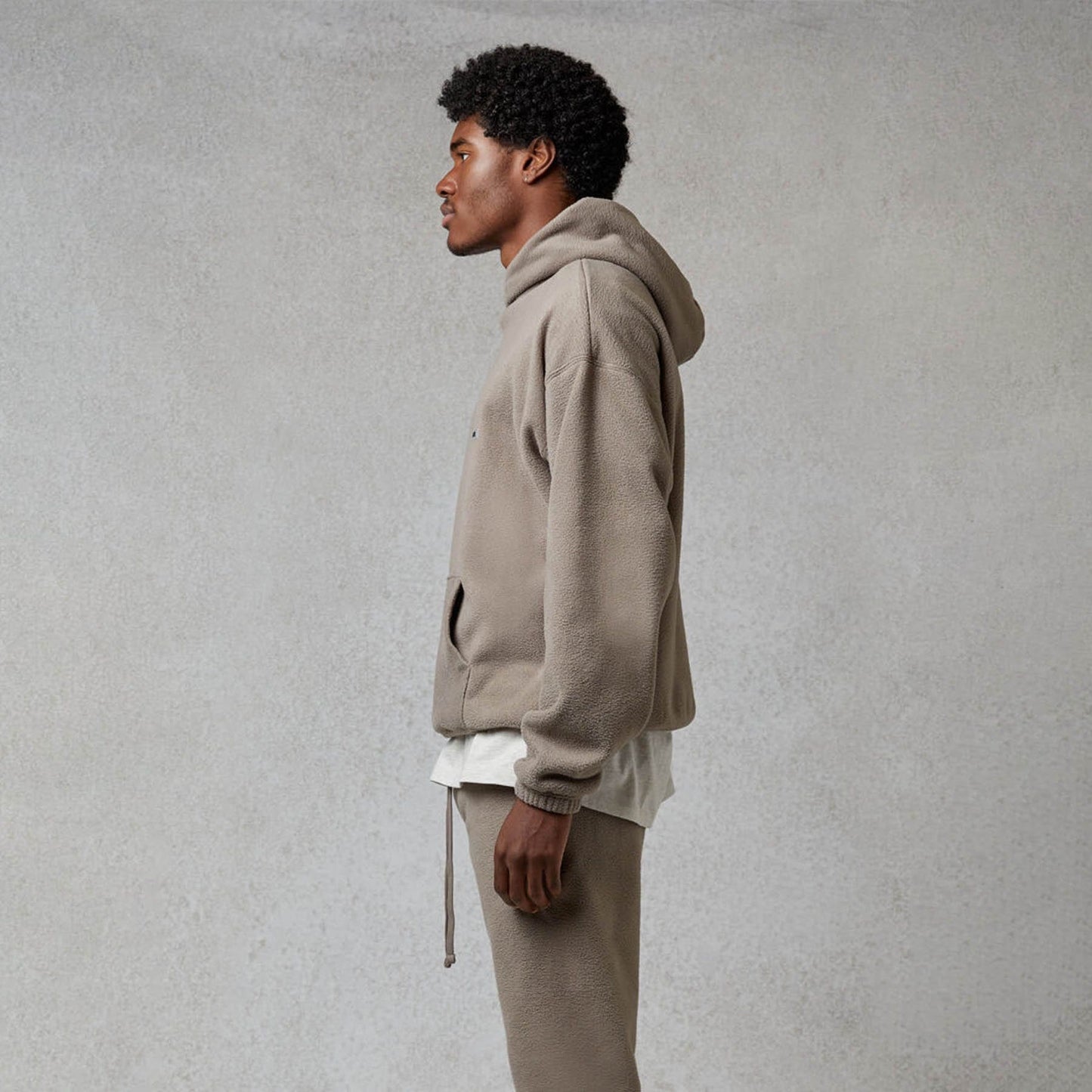 FEAR OF GOD ESSENTIALS Polar Fleece Hoodie Taupe - Kick Game