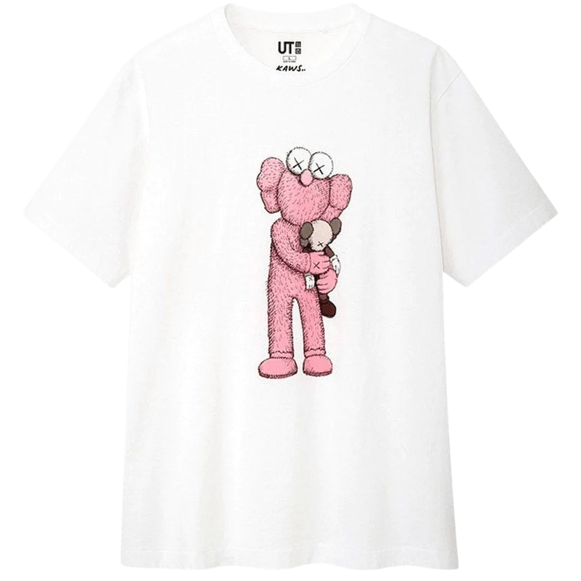 KAWS x Uniqlo Pink BFF Tee White