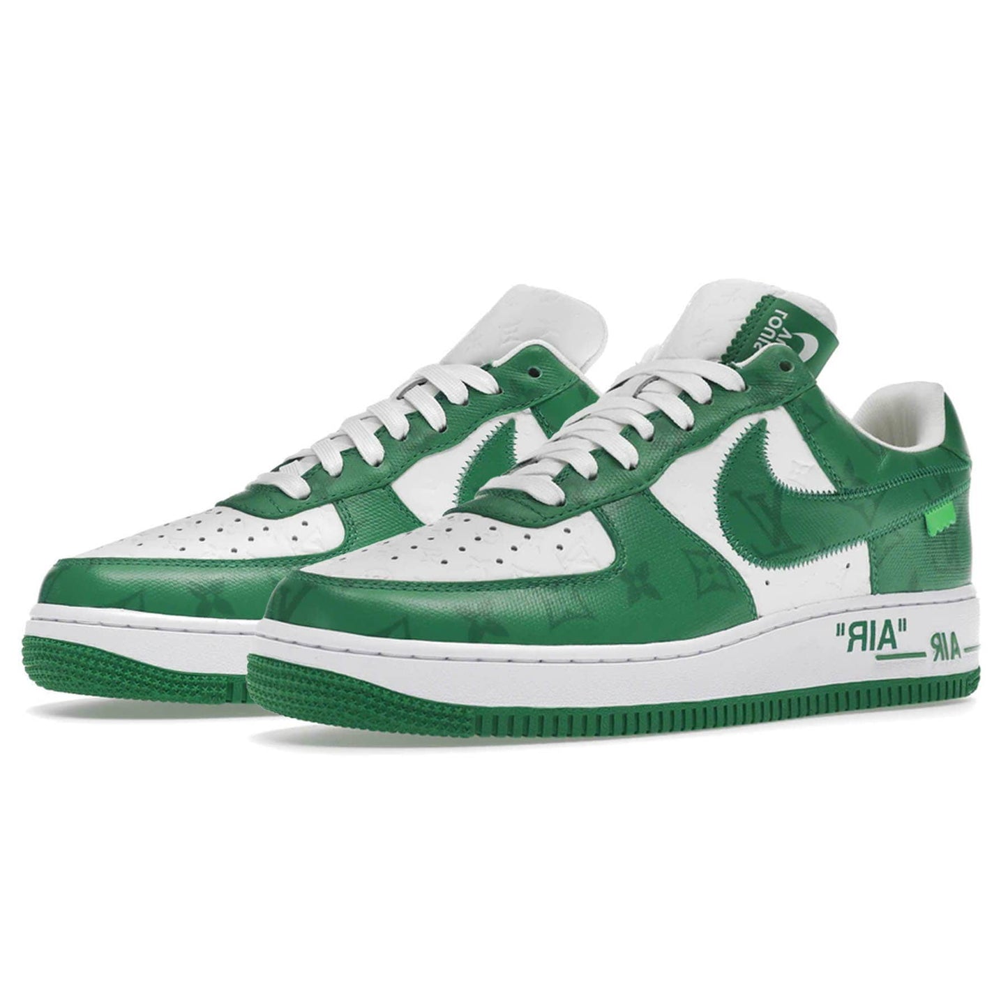 Louis Vuitton Nike Air Force 1 Low By Virgil Abloh White Green - Kick Game
