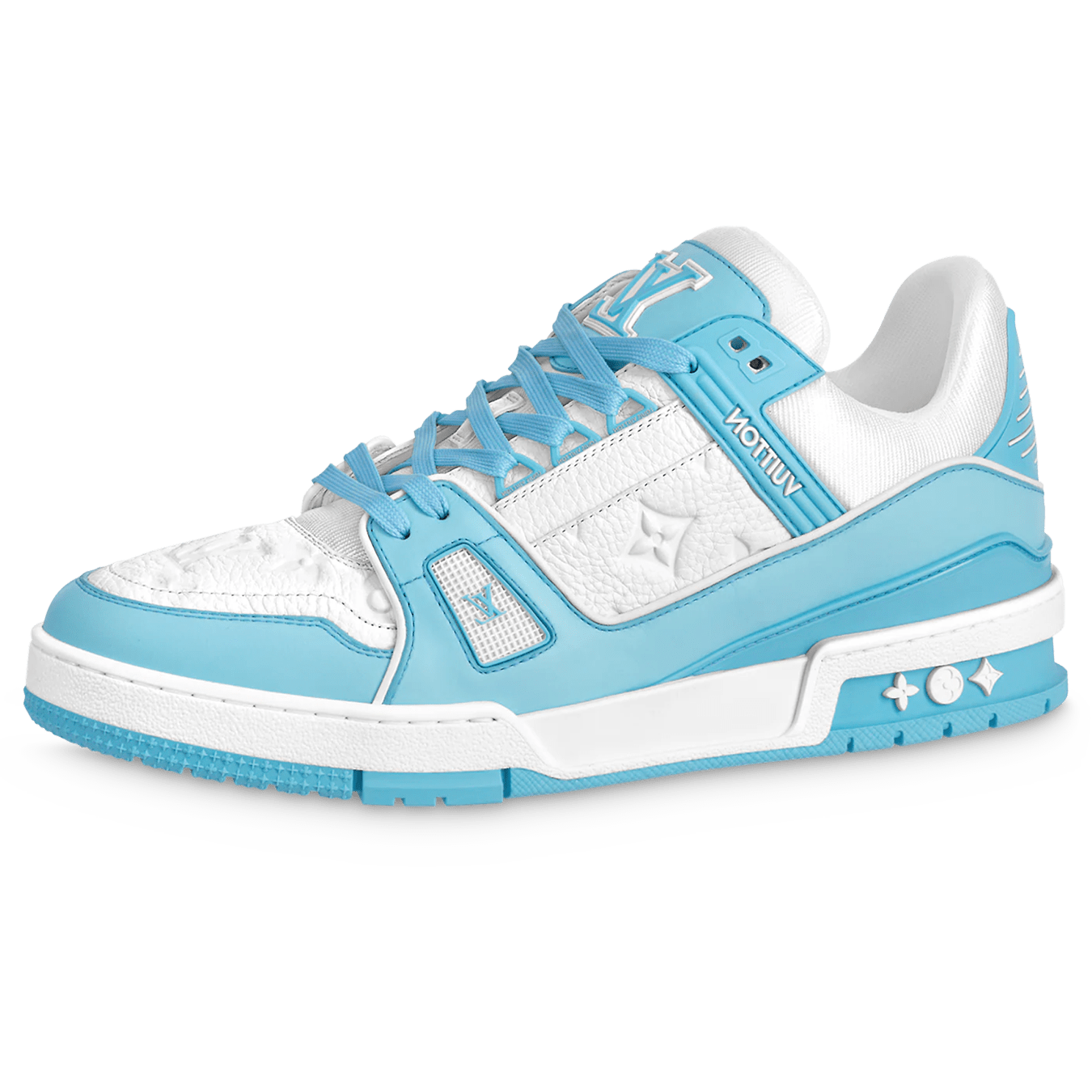 lv blue and white sneakers