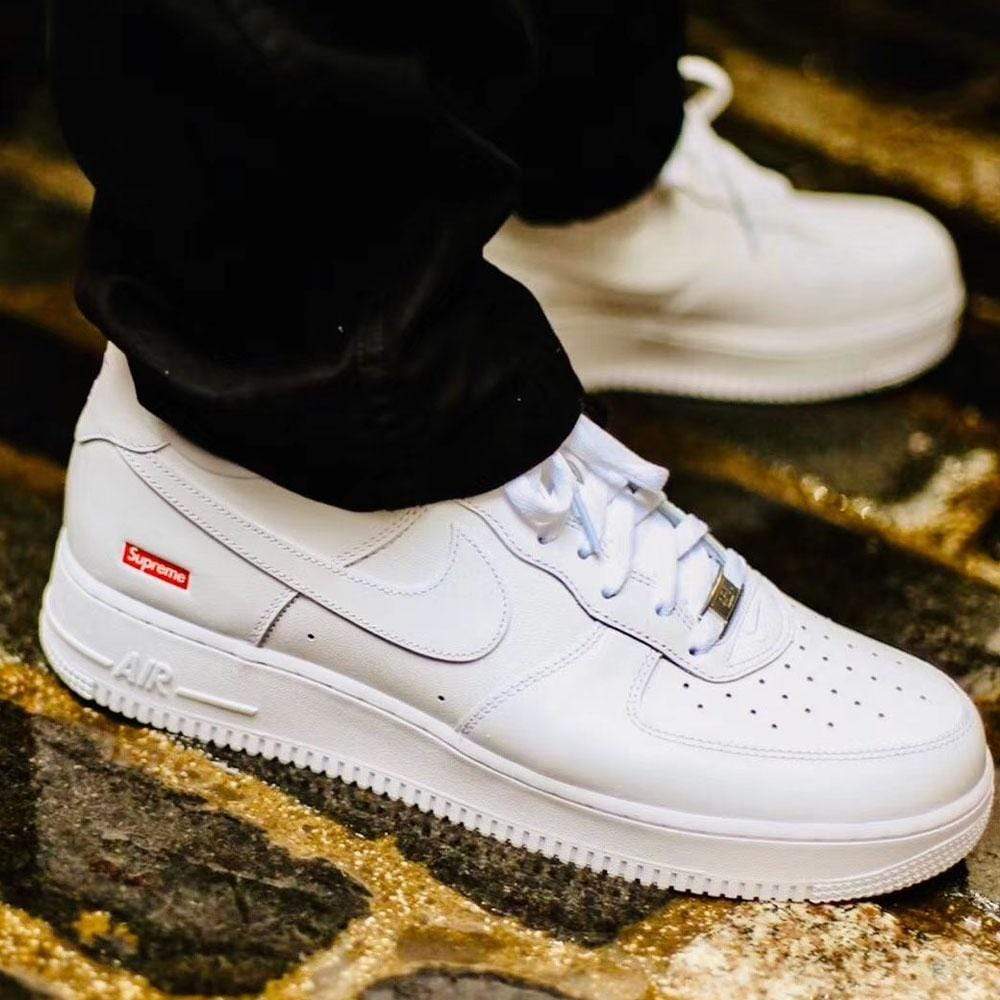 Size+13+-+Nike+Air+Force+1+x+Supreme+Low+Box+Logo+-+White for sale online