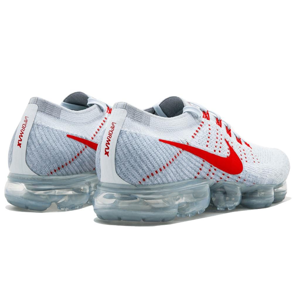 Nike Air Vapormax Flyknit Pure Platinum-University Red - Kick Game