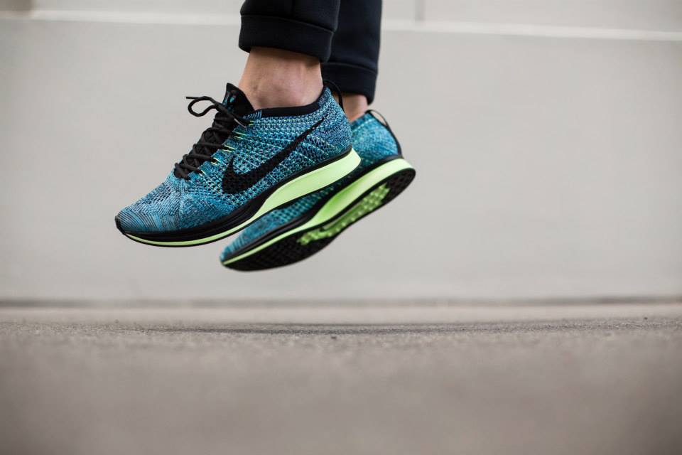 Nike Flyknit Racer Blue Lagoon - Black - Kick Game