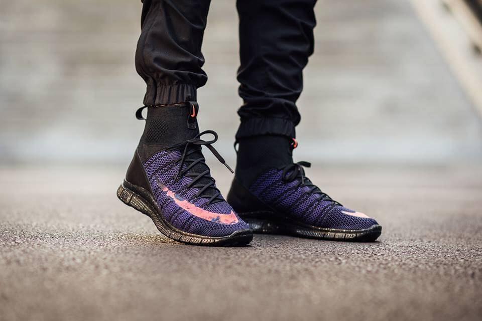 NIKE FREE FLYKNIT MERCURIAL Black & Bright Crimson - Kick Game