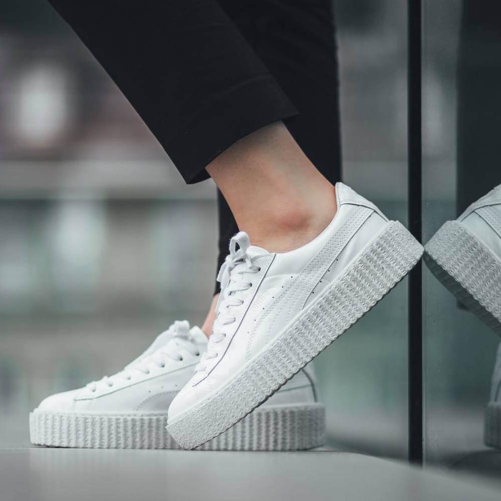 Fenty x Wmns Patent Leather Creepers 'Glossy White' - Kick Game